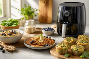 gesunde fruehstuecksrezepte airfryer schnell fettarm naehrstoffreich