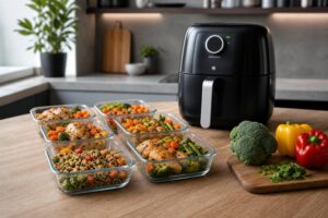 meal prep mit airfryer gesunde zeiteffiziente ernaehrung leicht gemacht