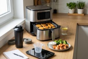 proteinreiche airfryer rezepte fuer muskelaufbau und gewichtsreduktion